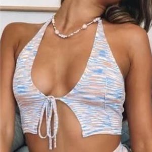 Beginning Boutique Yumi Knit Crop Top